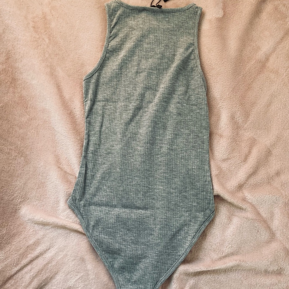 2 Nasty Gal Ribbed Racerback Bodysuits - Picture 2 of 6